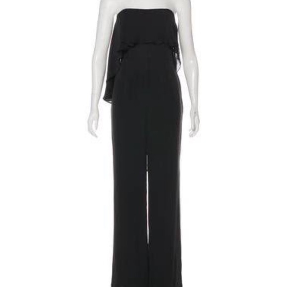 Halston Heritage Pants - New Halston Heritage strapless black jumpsuit sz 2